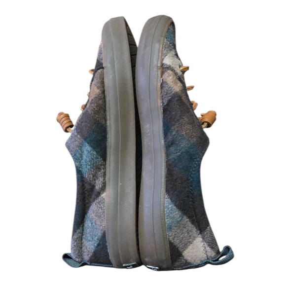 Sperry Crest Vibe Plaid Wool Sneakers Green & Brown Size 7 - Picture 8 of 13